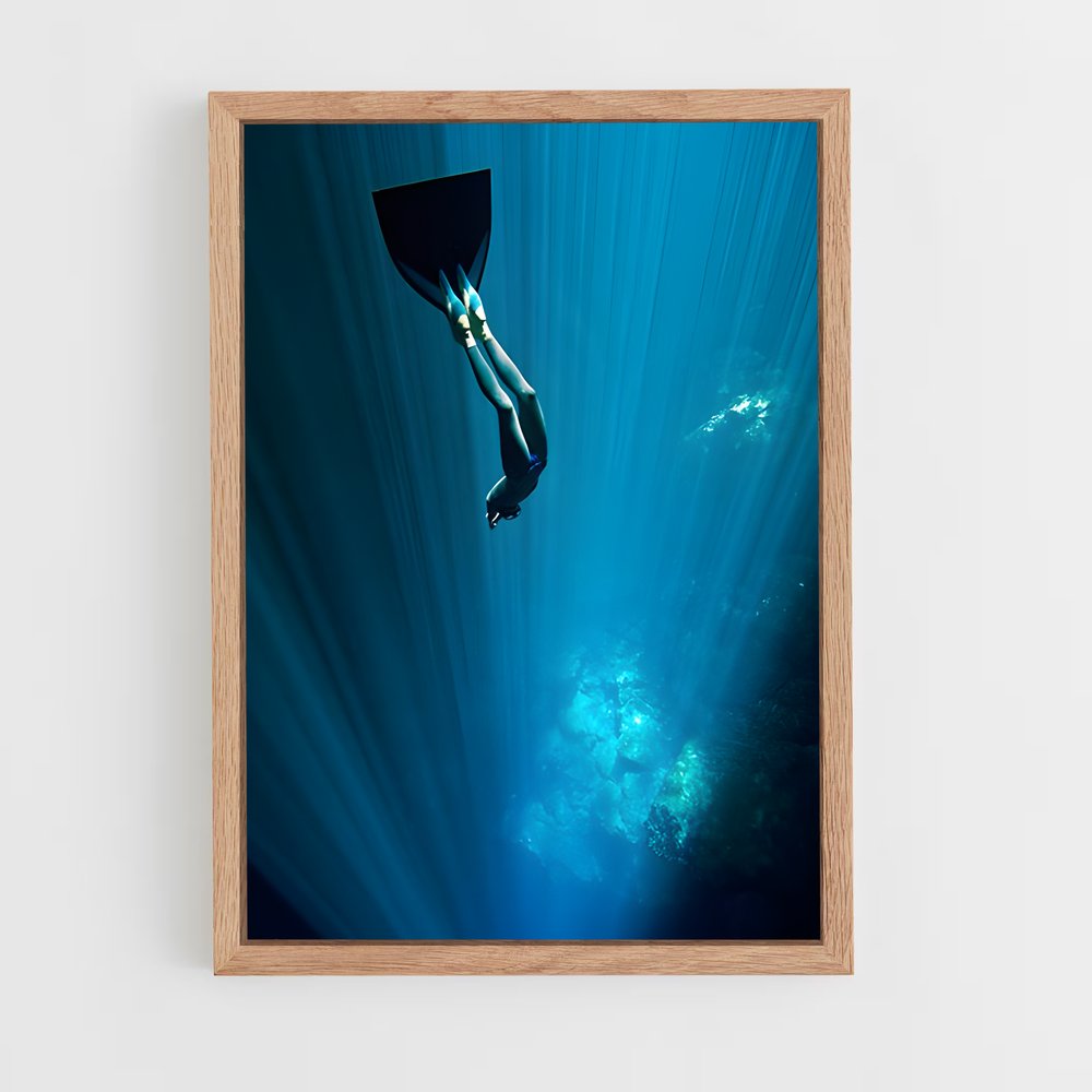 Poster Lumière des Profondeurs – affiche Plongée en apnée (vue 4)